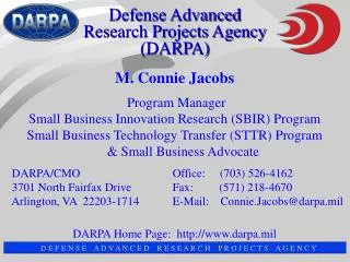 Defense Advanced Research Projects Agency (DARPA)