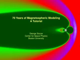 70 Years of Magnetospheric Modeling A Tutorial