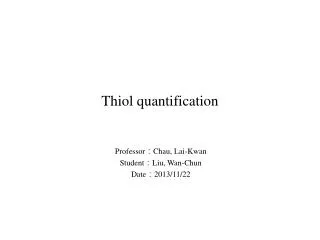 Thiol quantification