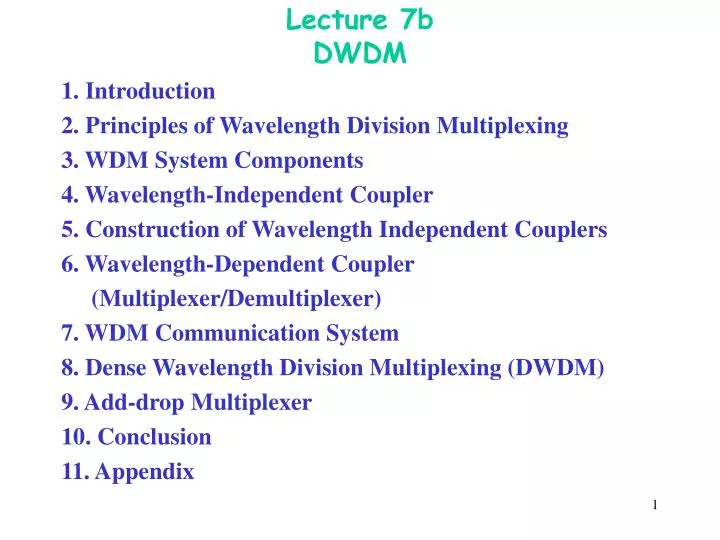lecture 7b dwdm