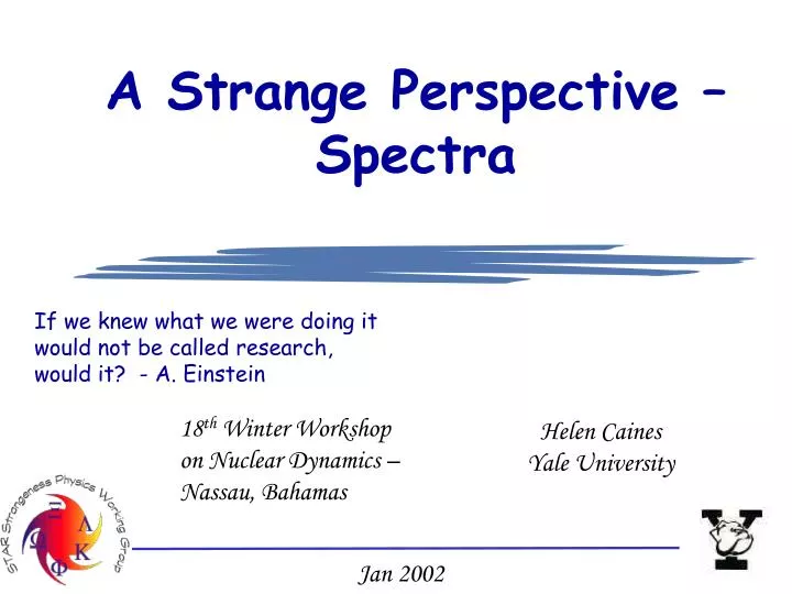 a strange perspective spectra