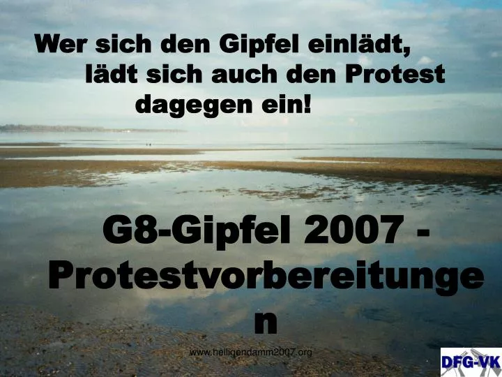 g8 gipfel 2007 protestvorbereitungen