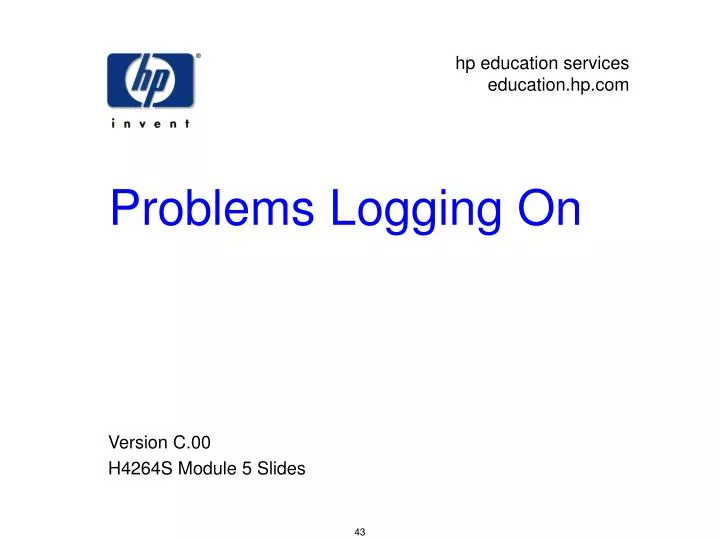 problems logging on