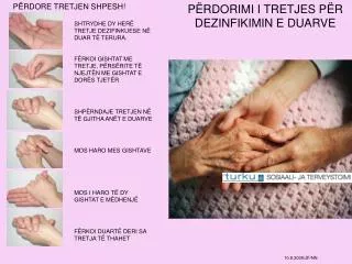 p rdorimi i tretjes p r dezinfikimin e duarve