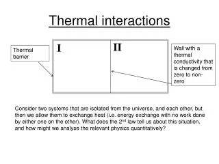 Thermal interactions