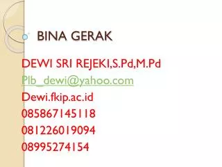bina gerak