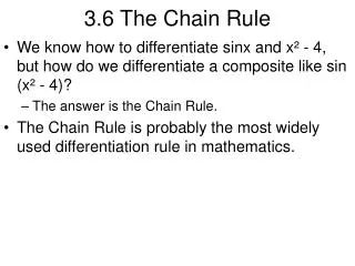 3.6 The Chain Rule
