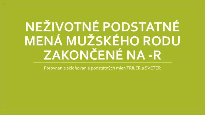 ne ivotn podstatn men mu sk ho rodu zakon en na r