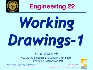 Bruce Mayer, PE Registered Electrical &amp; Mechanical Engineer BMayer@ChabotCollege