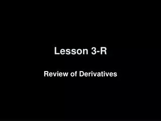 Lesson 3-R