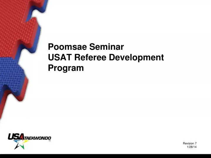 poomsae seminar usat referee development program