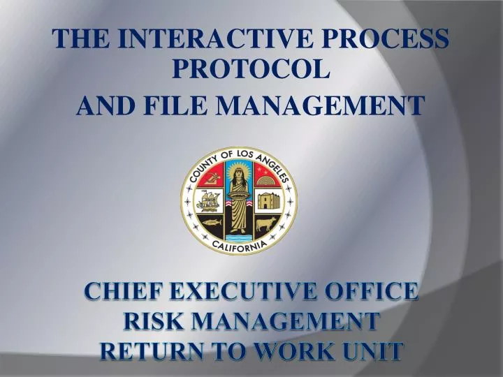 the interactive process protocol and file management