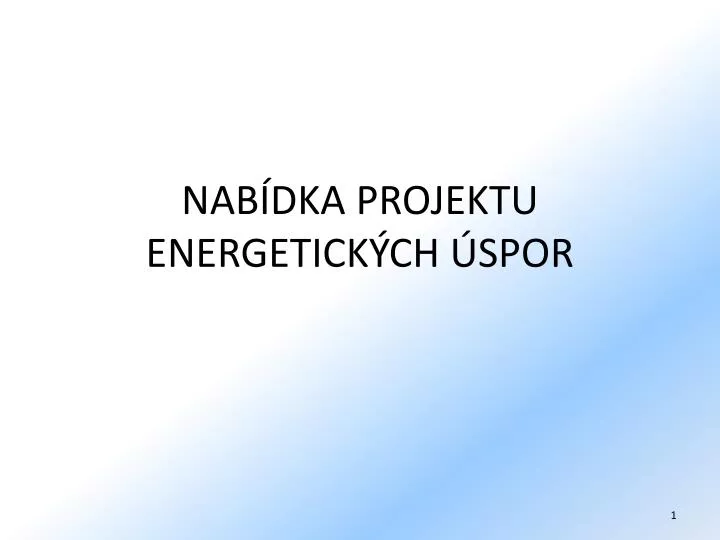 nab dka projektu energetick ch spor