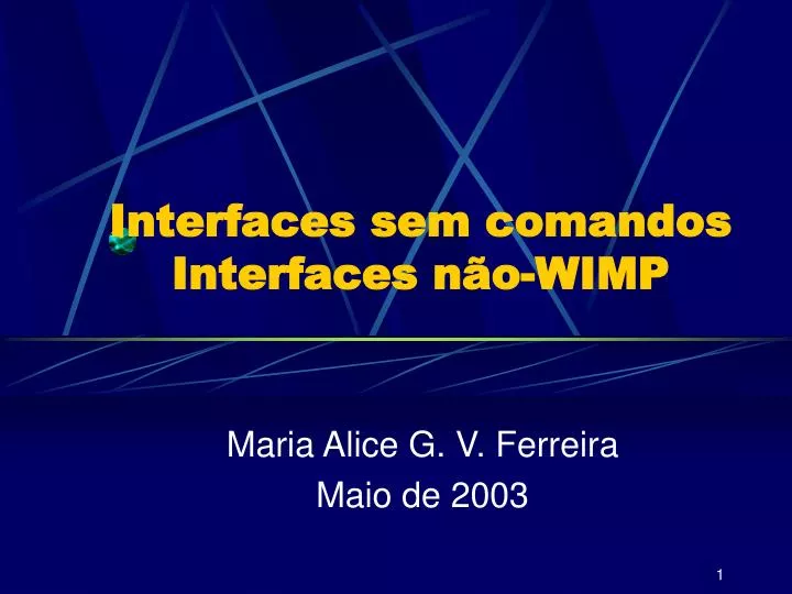 interfaces sem comandos interfaces n o wimp