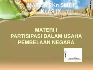 materi pkn smt i klas ix