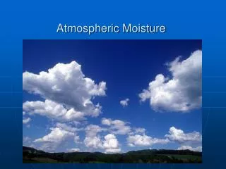 atmospheric moisture