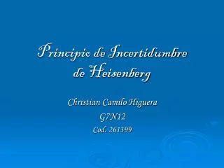 principio de incertidumbre de heisenberg