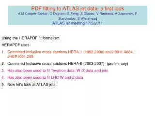 Using the HERAPDF fit formalism. HERAPDF uses