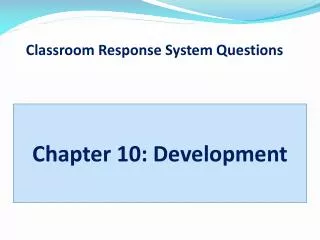 Classroom Response System Questions