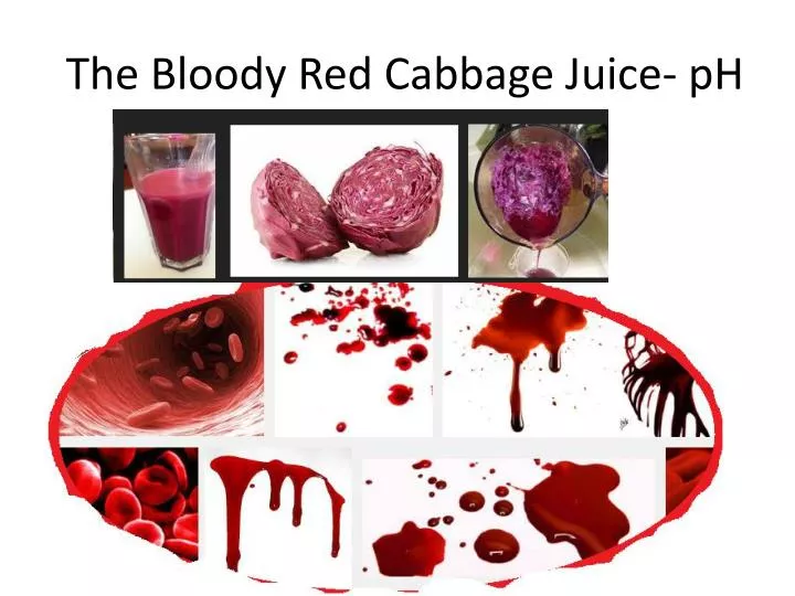 the bloody red cabbage juice ph