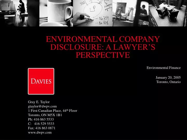 environmental company disclosure a lawyer s perspective