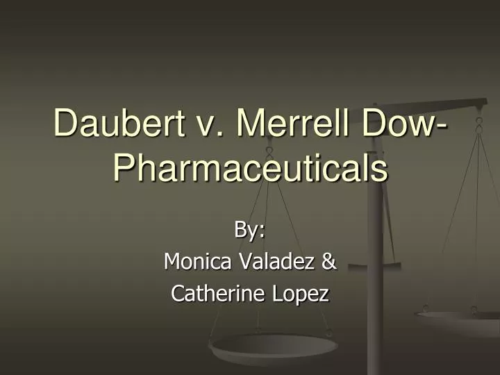 daubert v merrell dow pharmaceuticals