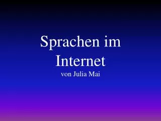 sprachen im internet