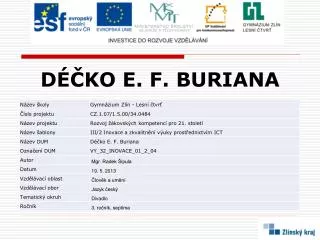 d ko e f buriana