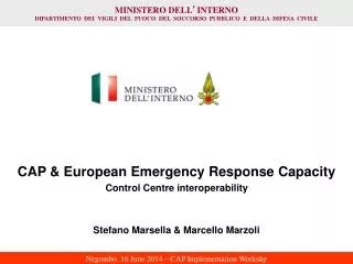 CAP &amp; European Emergency Response Capacity Control Centre interoperability