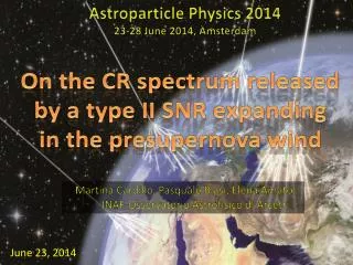 On the CR spectrum released by a type II SNR e xpanding in the presupernova wind