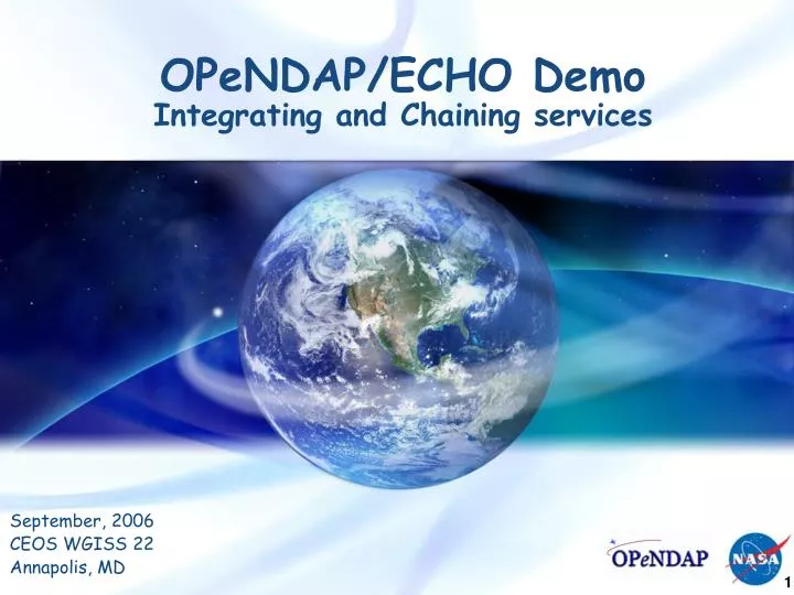 opendap echo demo integrating and chaining services