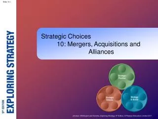 Strategic Choices 	10: Mergers, Acquisitions and 				Alliances