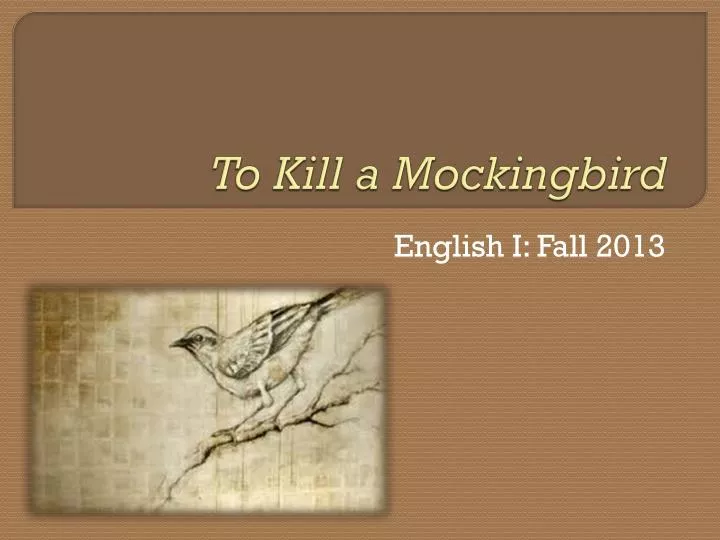 to kill a mockingbird