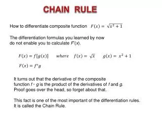 CHAIN RULE