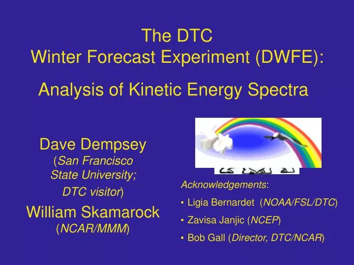 the dtc winter forecast experiment dwfe