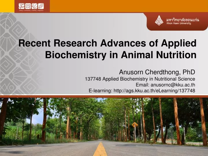 recent research advances of applied biochemistry in animal nutrition