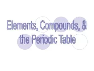 Elements, Compounds, &amp; the Periodic Table