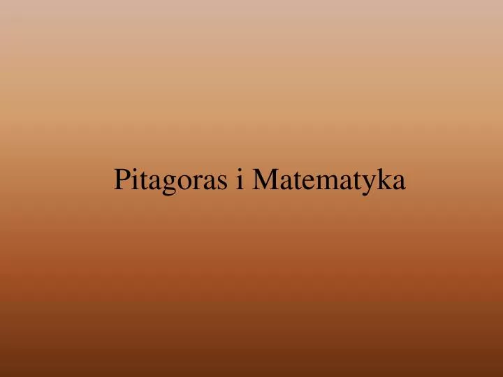 pitagoras i matematyka