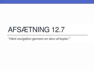 afs tning 12 7