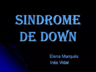 sindrome de down