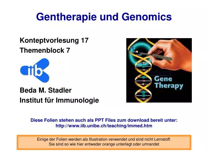 gentherapie und genomics