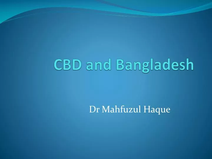 cbd and bangladesh