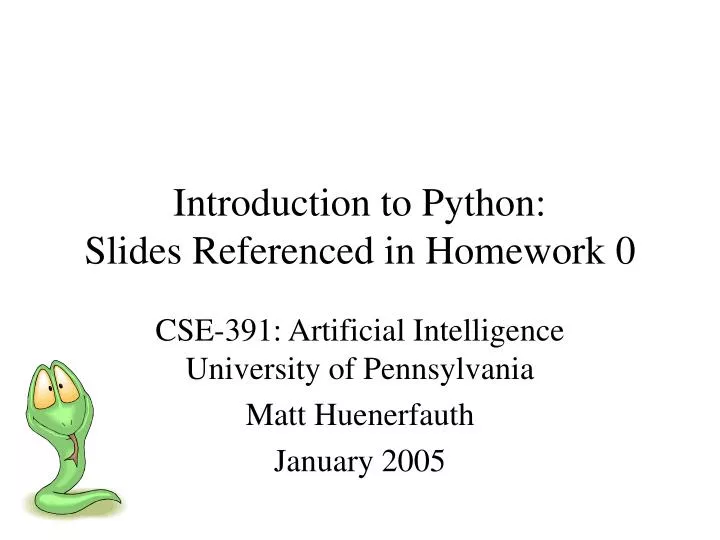 introduction to python slides referenced in homework 0