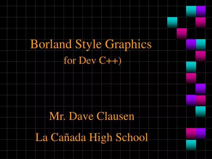 borland style graphics for dev c