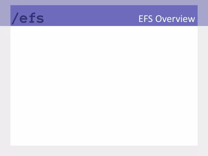 efs overview