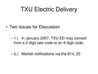 TXU Electric Delivery