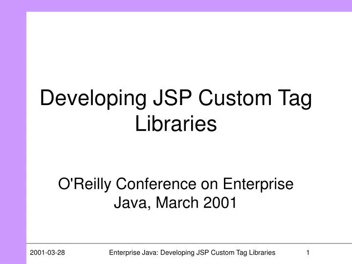 developing jsp custom tag libraries