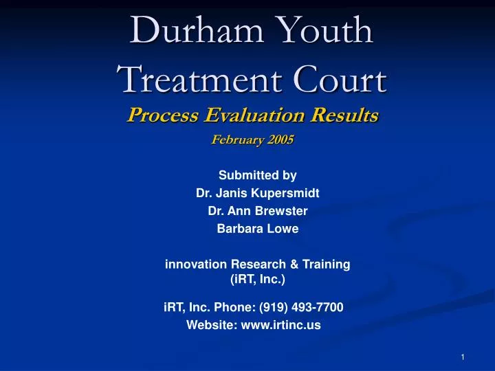durham youth treatment court