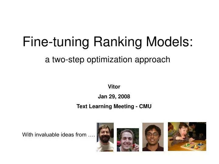 fine tuning ranking models