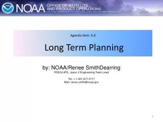 Agenda Item: 4.d Long Term Planning